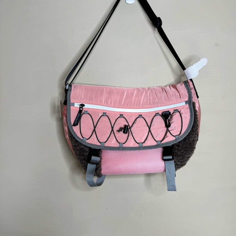 Free people movement bag in pink mauve mix